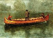 Albert Bierstadt Fishing_from_a_Canoe Sweden oil painting artist